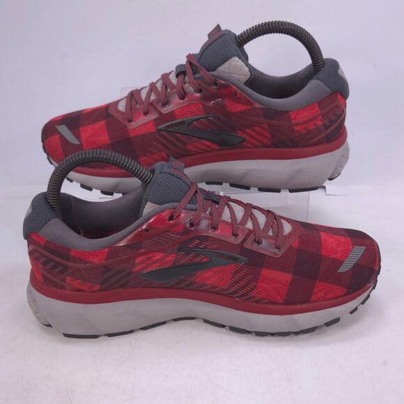 Brooks Ghost 12 Athletic Lace Up Running Shoe Womens Size 7.5 1203051B686 Red - Picture 5 of 10